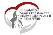 Logo szkoły NIEPUBLICZNA SZKOŁA PODSTAWOWA IM. ŚW. JANA PAWŁA II W POCIERZYNIE I W KOŚCIELNEJ WSI